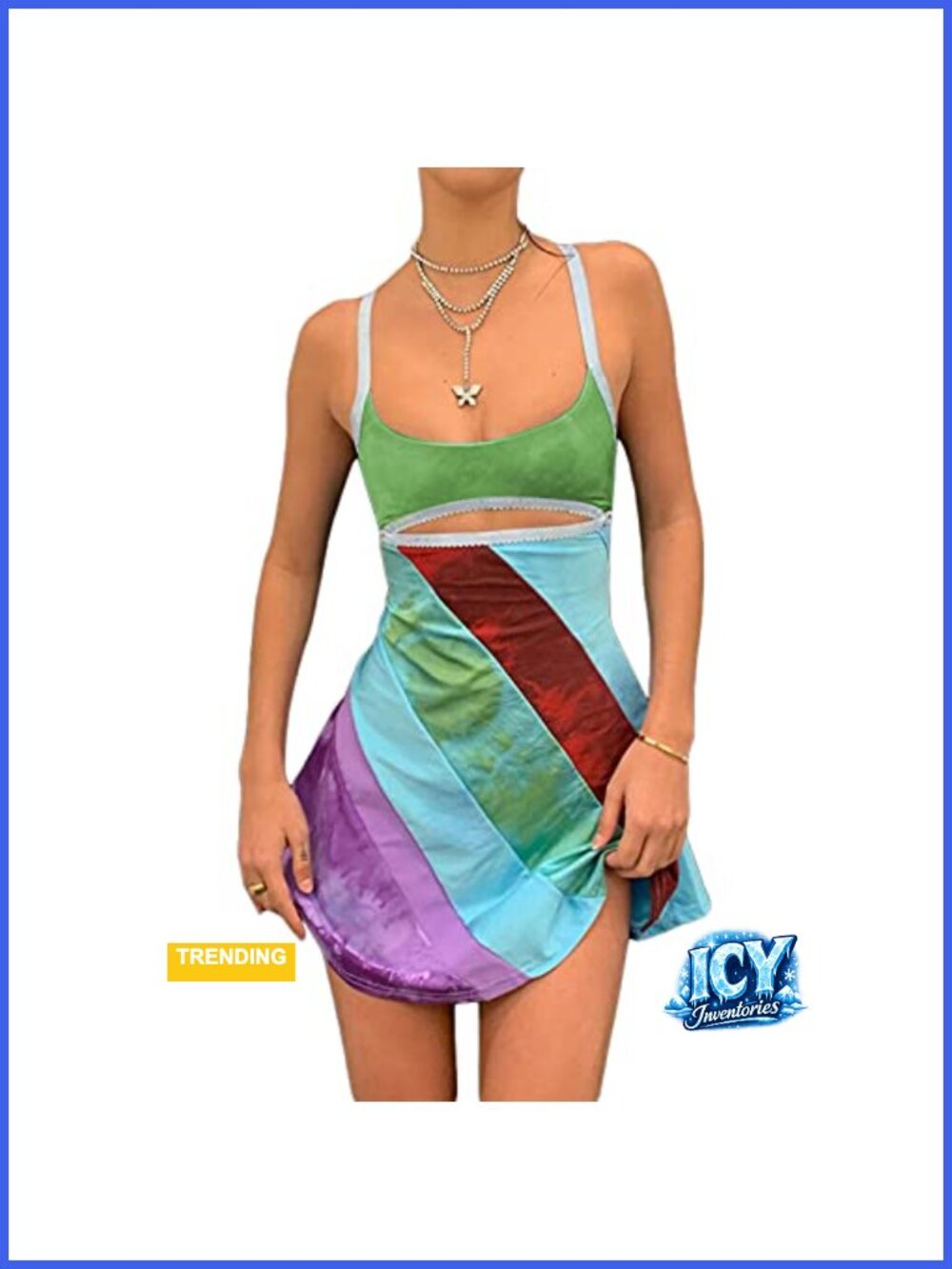 Y2K Retro Bodycon Mini Dress for Women Summer Going Out